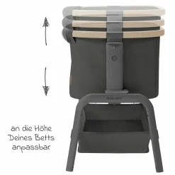 2-in-1 Beistellbett Iora klappbar, inkl. Matratze & Reisetasche - Beyound - Graphite Eco - Kollektion 2025