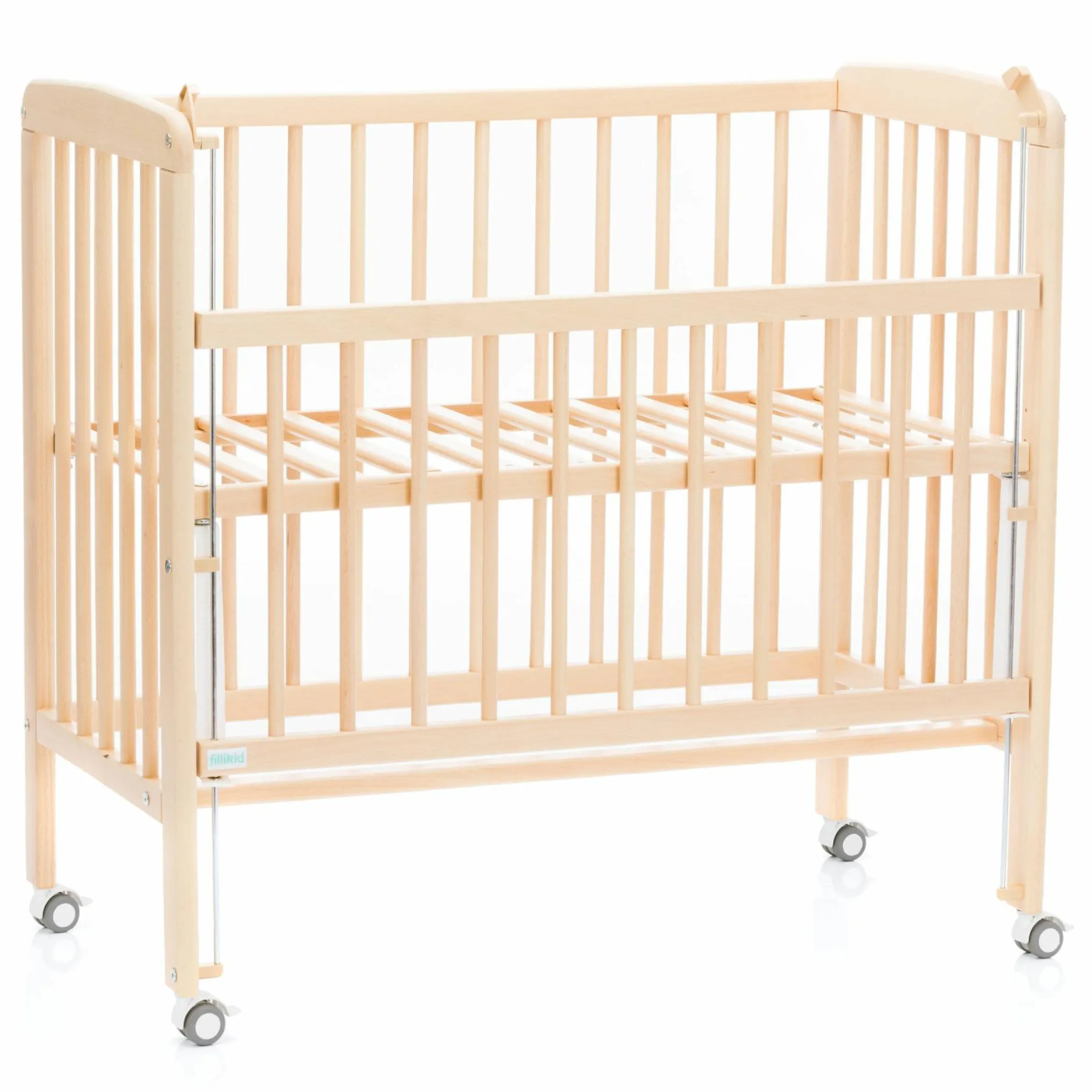 2in1 Beistellbett, Stubenbett Nino (auch für Boxspringbetten geeignet) - Natur