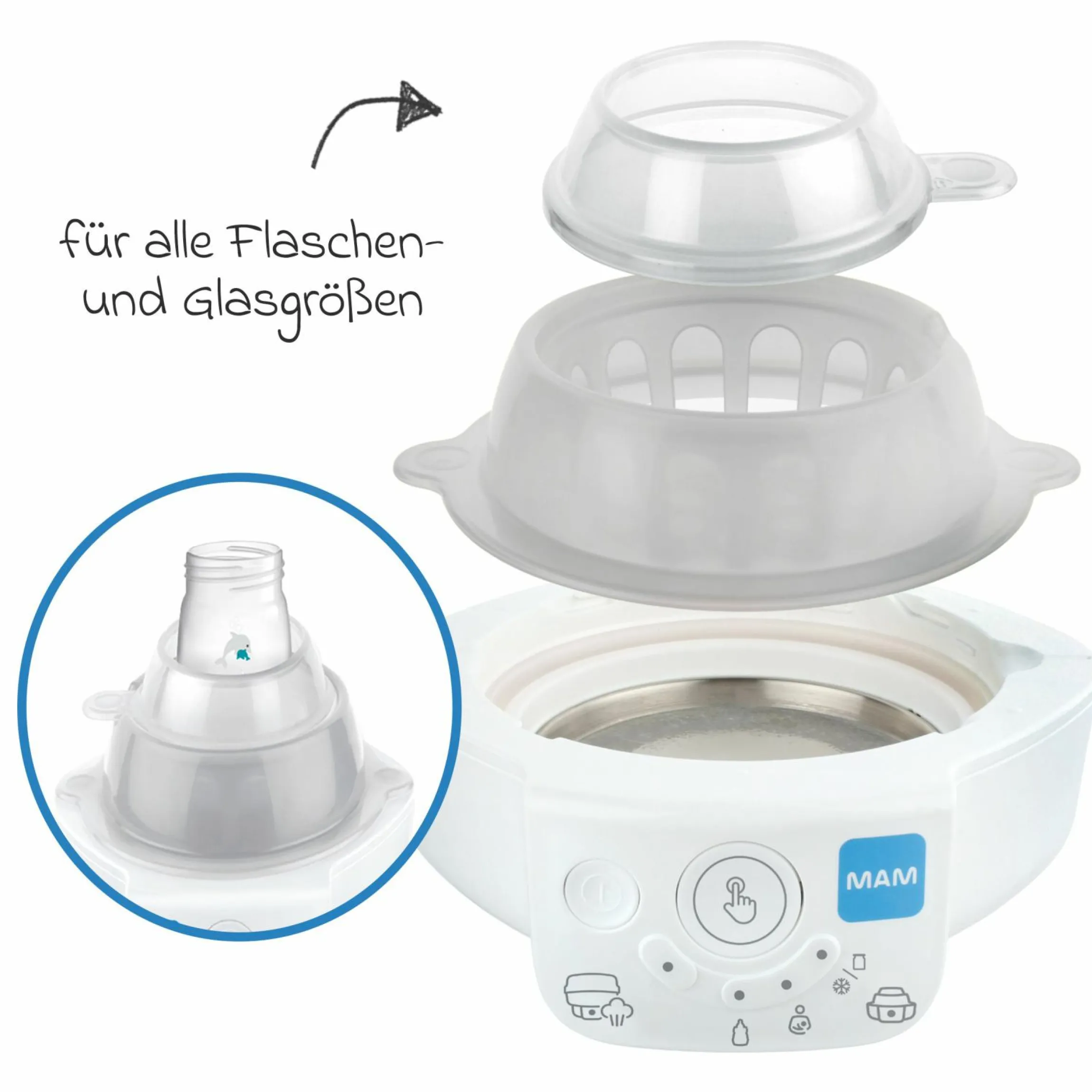 6in1 Elektrischer Dampfsterilisator & Express Flaschenwärmer