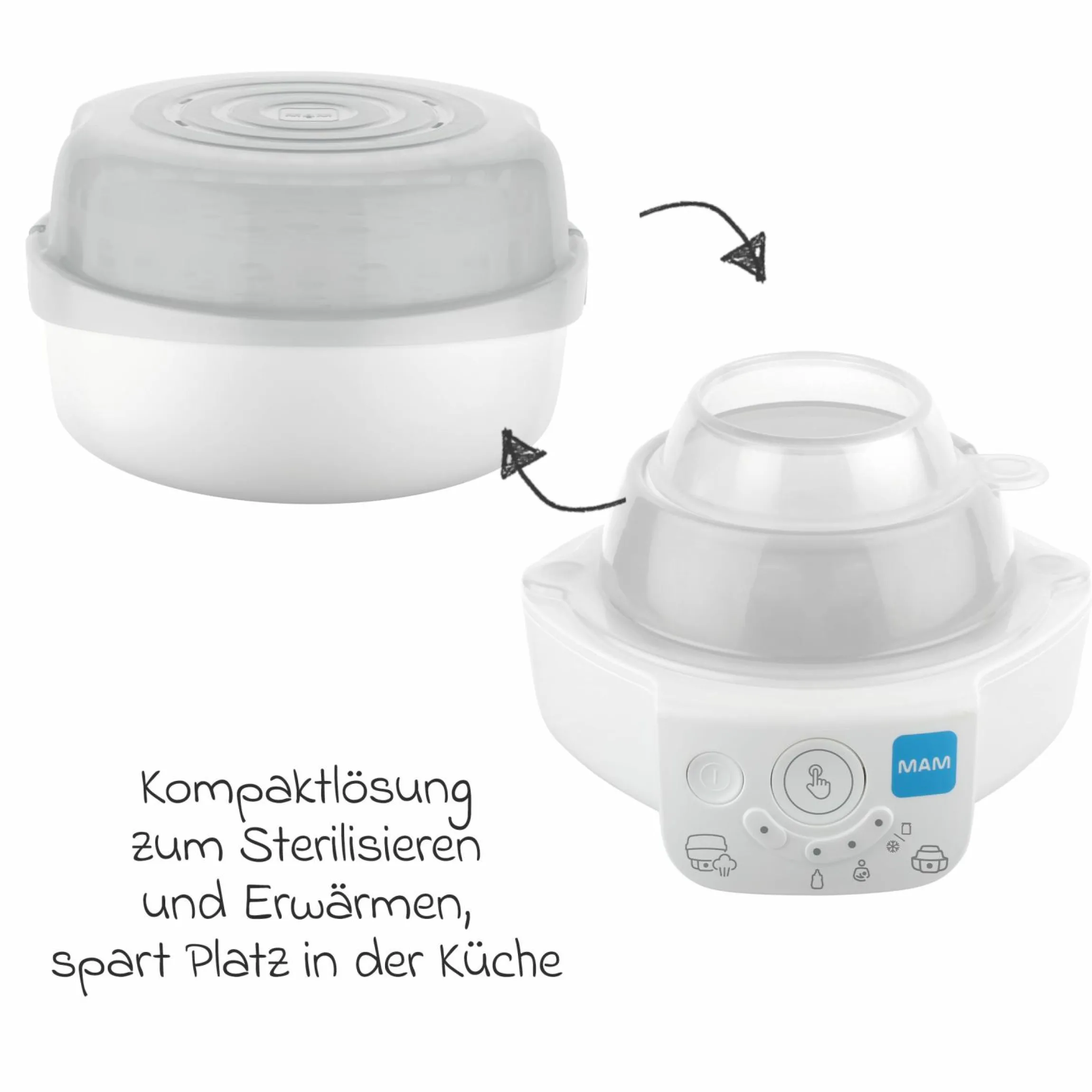 6in1 Elektrischer Dampfsterilisator & Express Flaschenwärmer