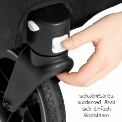 2in1 Fahrradanhänger Dryk Duo für 2 Kinder (bis 44 kg) - Bike Trailer & City Buggy - Melange Grey