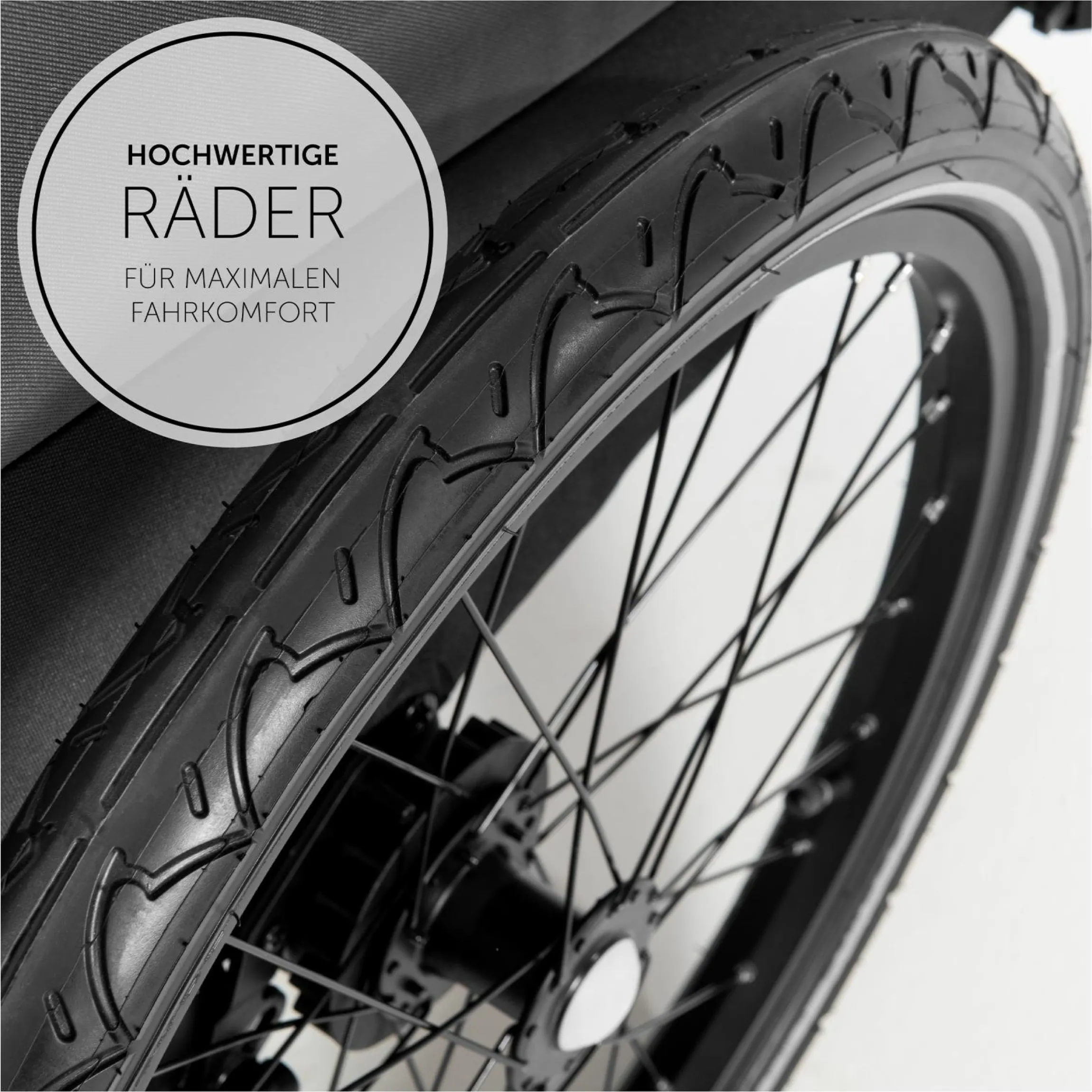 2in1 Fahrradanhänger Dryk Duo für 2 Kinder (bis 44 kg) - Bike Trailer & City Buggy - inkl. GRATIS Schutzpaket - Grey