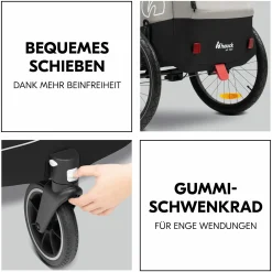 2in1 Fahrradanhänger Dryk Duo Plus für 2 Kinder (bis 44 kg) - Bike Trailer & City Buggy - Black