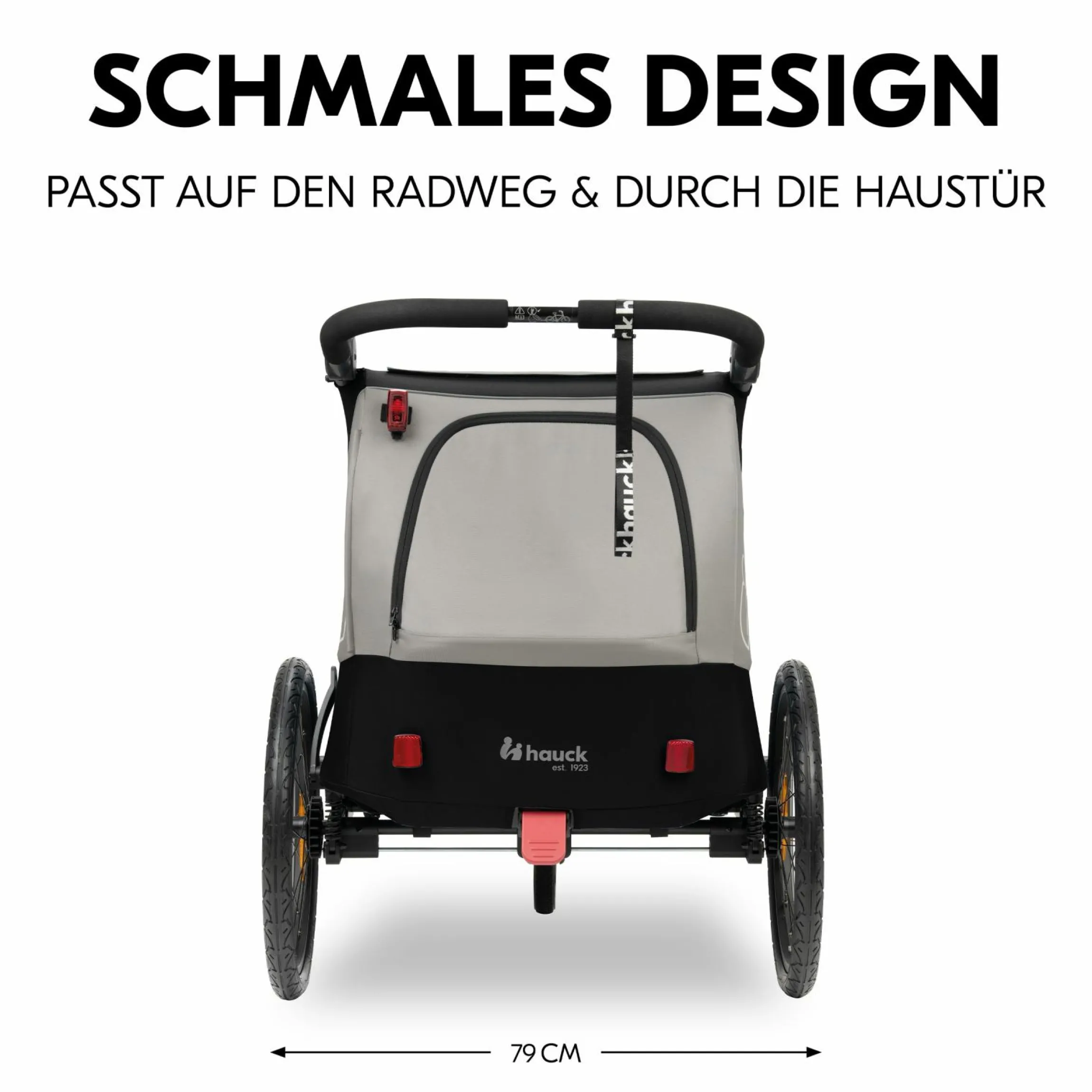 2in1 Fahrradanhänger Dryk Duo Plus für 2 Kinder (bis 44 kg) - Bike Trailer & City Buggy - Black