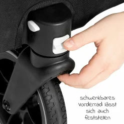 2in1 Fahrradanhänger Dryk Duo für 2 Kinder (bis 44 kg) - Bike Trailer & City Buggy - Grey