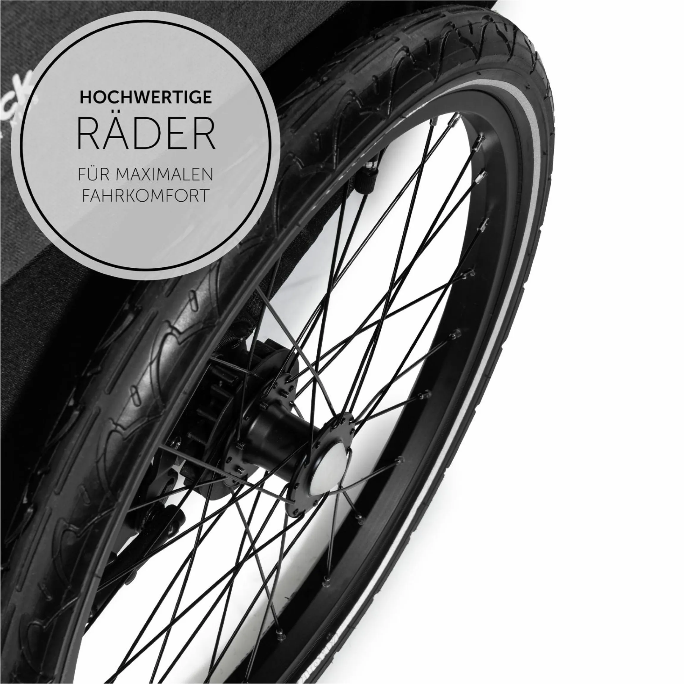 2in1 Fahrradanhänger Dryk Duo für 2 Kinder (bis 44 kg) - Bike Trailer & City Buggy - inkl. GRATIS Schutzpaket - Melange Grey
