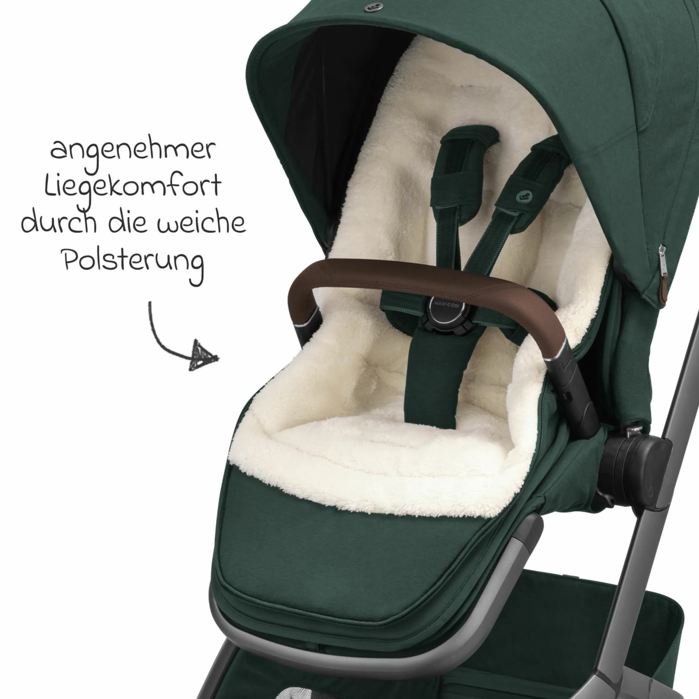 2in1 Fußsack für Kinderwagen & Buggys von Maxi-Cosi - Twillic Green