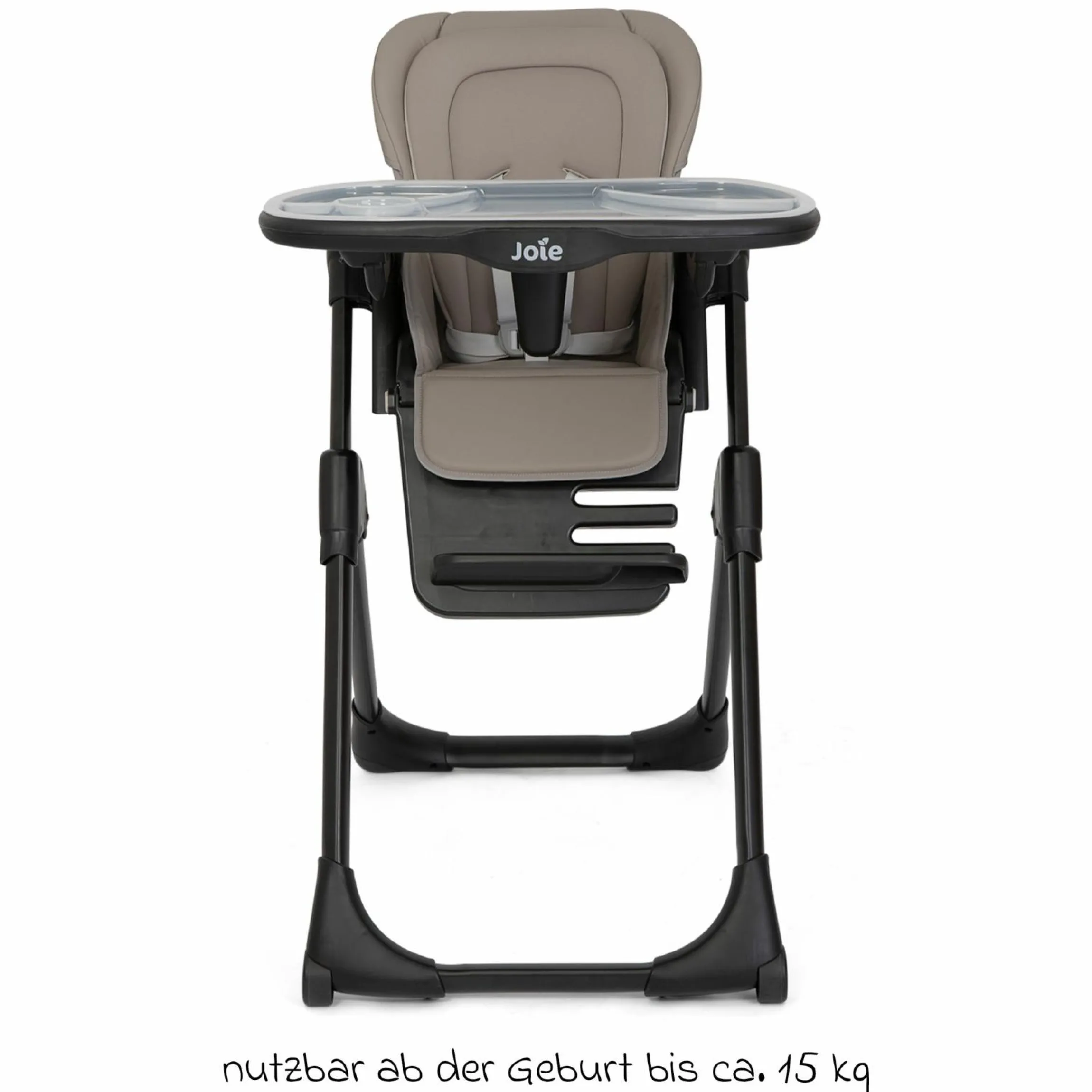 2in1 Hochstuhl Mimzy Recline Wippe und Hochstuhl in einem ab Geburt nutzbar mit Liegeposition - Hazelnut - Kollektion 2025