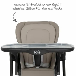 2in1 Hochstuhl Mimzy Recline Wippe und Hochstuhl in einem ab Geburt nutzbar mit Liegeposition - Hazelnut - Kollektion 2025
