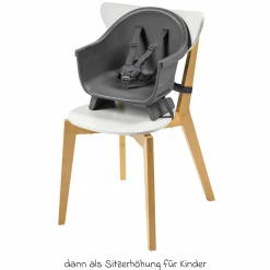 4-in-1 Hochstuhl Moa ab 6 Monate - 5 Jahre Hochstuhl, Sitzerhöhung, Tisch & Stuhl - Beyond Graphite2 Eco - Kollektion 2025
