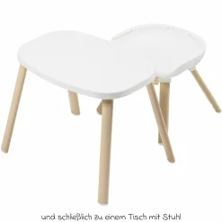 4-in-1 Hochstuhl Moa ab 6 Monate - 5 Jahre Hochstuhl, Sitzerhöhung, Tisch & Stuhl - Beyond White2 Eco - Kollektion 2025