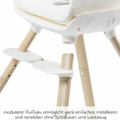 4-in-1 Hochstuhl Moa ab 6 Monate - 5 Jahre Hochstuhl, Sitzerhöhung, Tisch & Stuhl - Beyond White2 Eco - Kollektion 2025