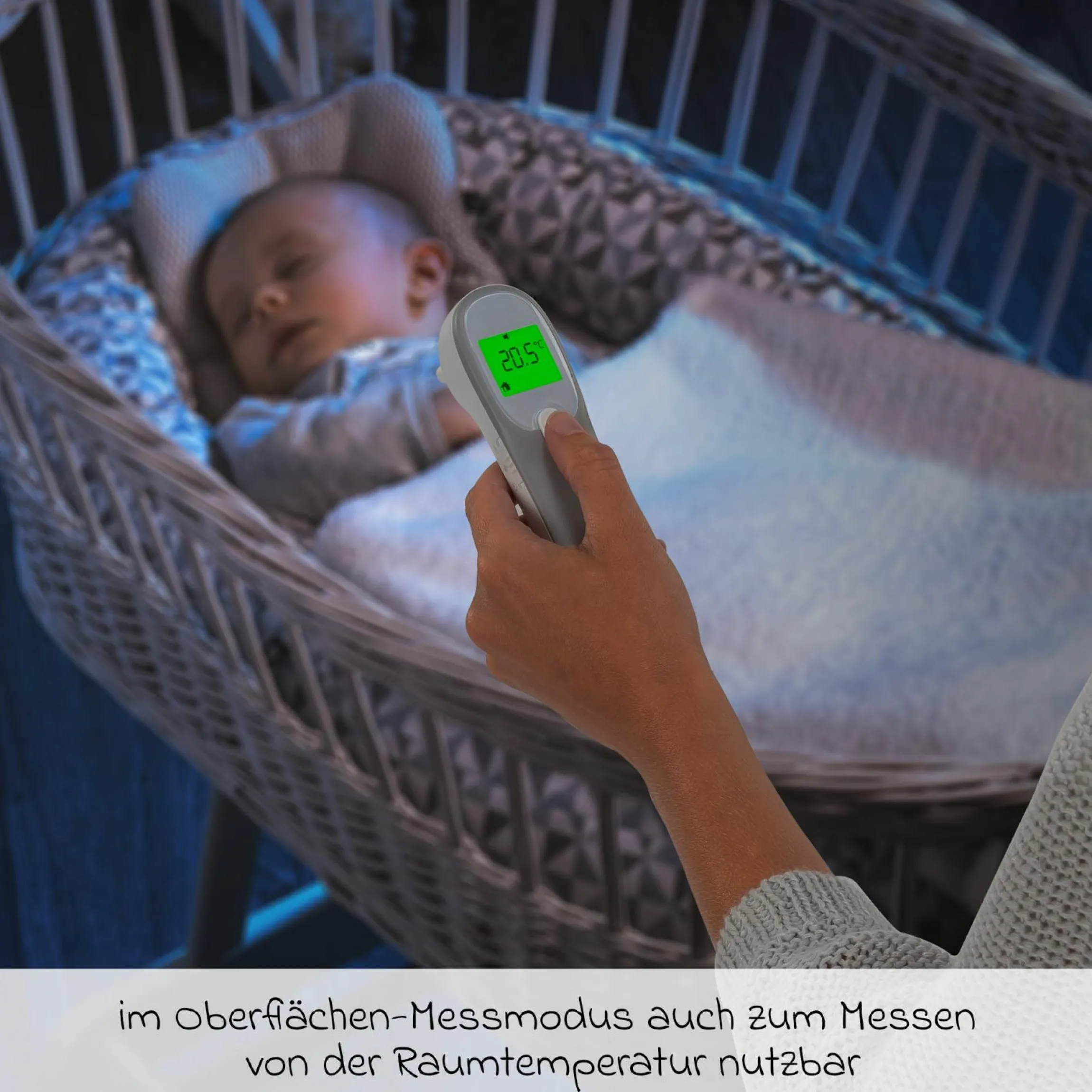 3in1 Infrarot-Fieberthermometer Colour EarTemp für Ohrmessung - Weiß Grau - Kollektion 2024