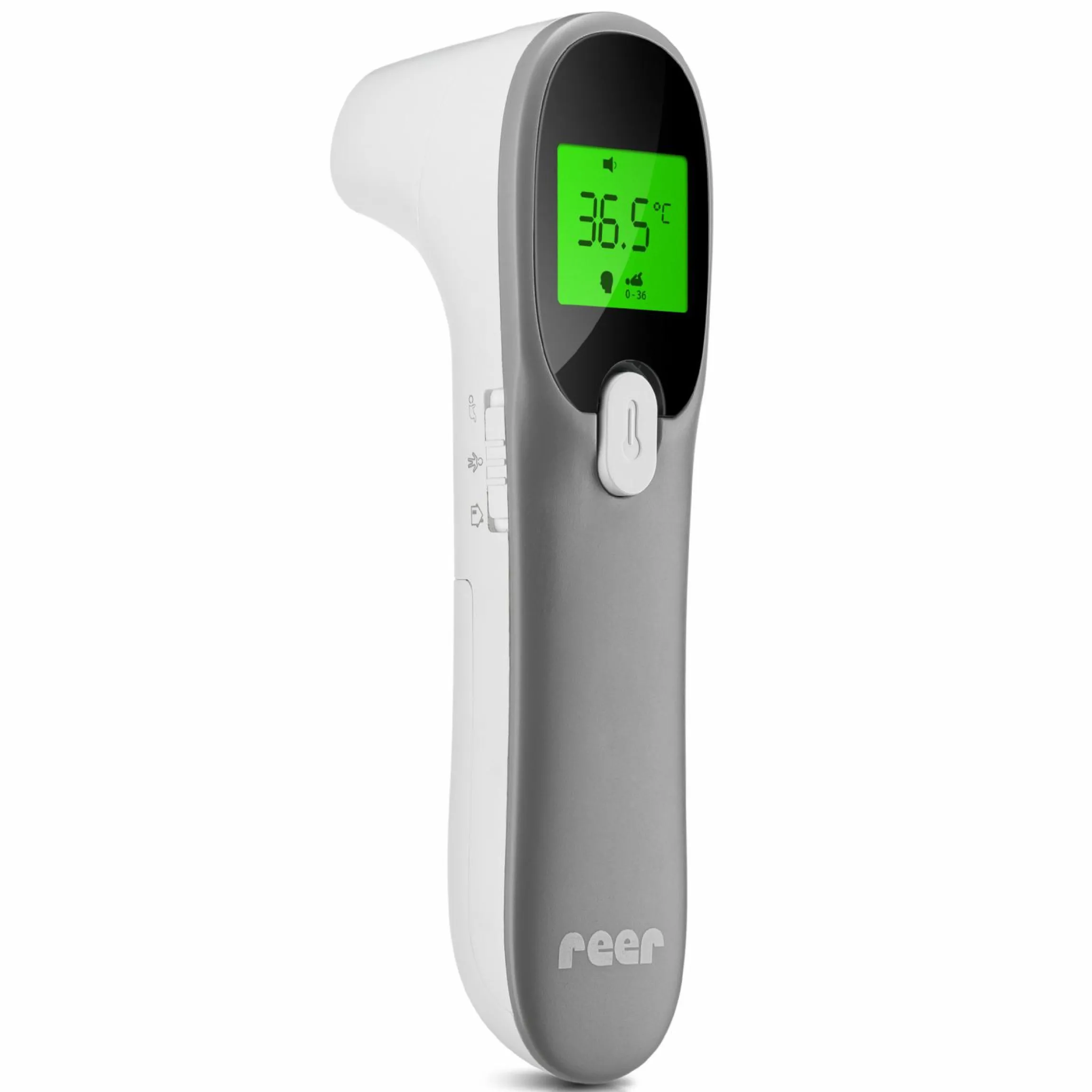 4in1 Infrarot-Fieberthermometer Colour MaxTemp für Ohr- und Stirnmessung - Weiß Grau - Kollektion 2024