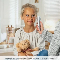 4in1 Infrarot-Fieberthermometer Colour MaxTemp für Ohr- und Stirnmessung - Weiß Grau - Kollektion 2024
