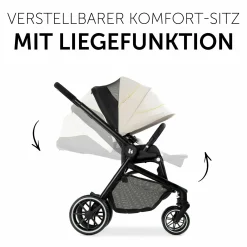 3in1 Kinderwagen-Set Move so Simply Trio Set inkl. i-Size Babyschale Drive N Care - Beige Neon