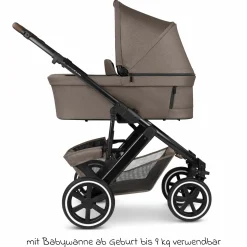 3in1 Kinderwagen-Set Salsa 5 Air - inkl. Babywanne, Autositz Pebble Pro, Sportsitz mit XXL Zubehörpaket - Pure - Nature