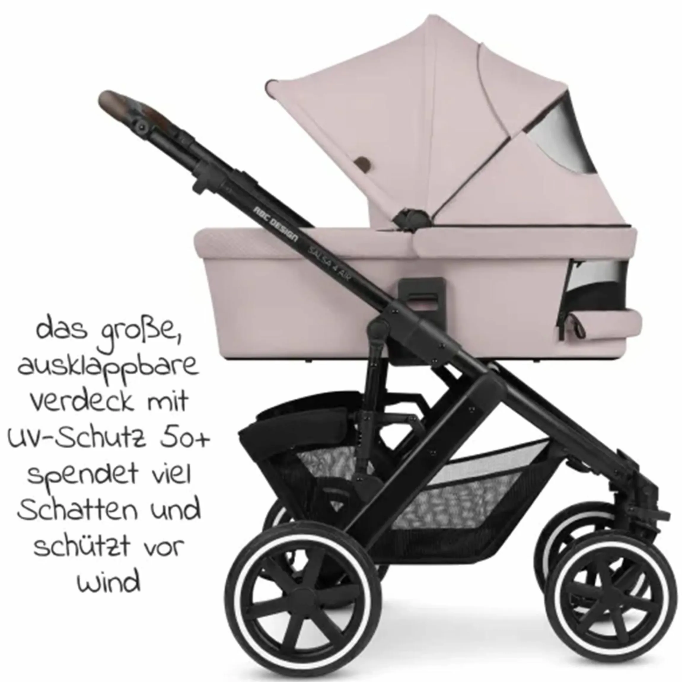 3in1 Kinderwagen-Set Salsa 4 Air - inkl. Babywanne, Autositz Pebble Pro, Sportsitz, Greifling, Buggybuch und XXL Zubehörpaket - Pure Edition - Berry