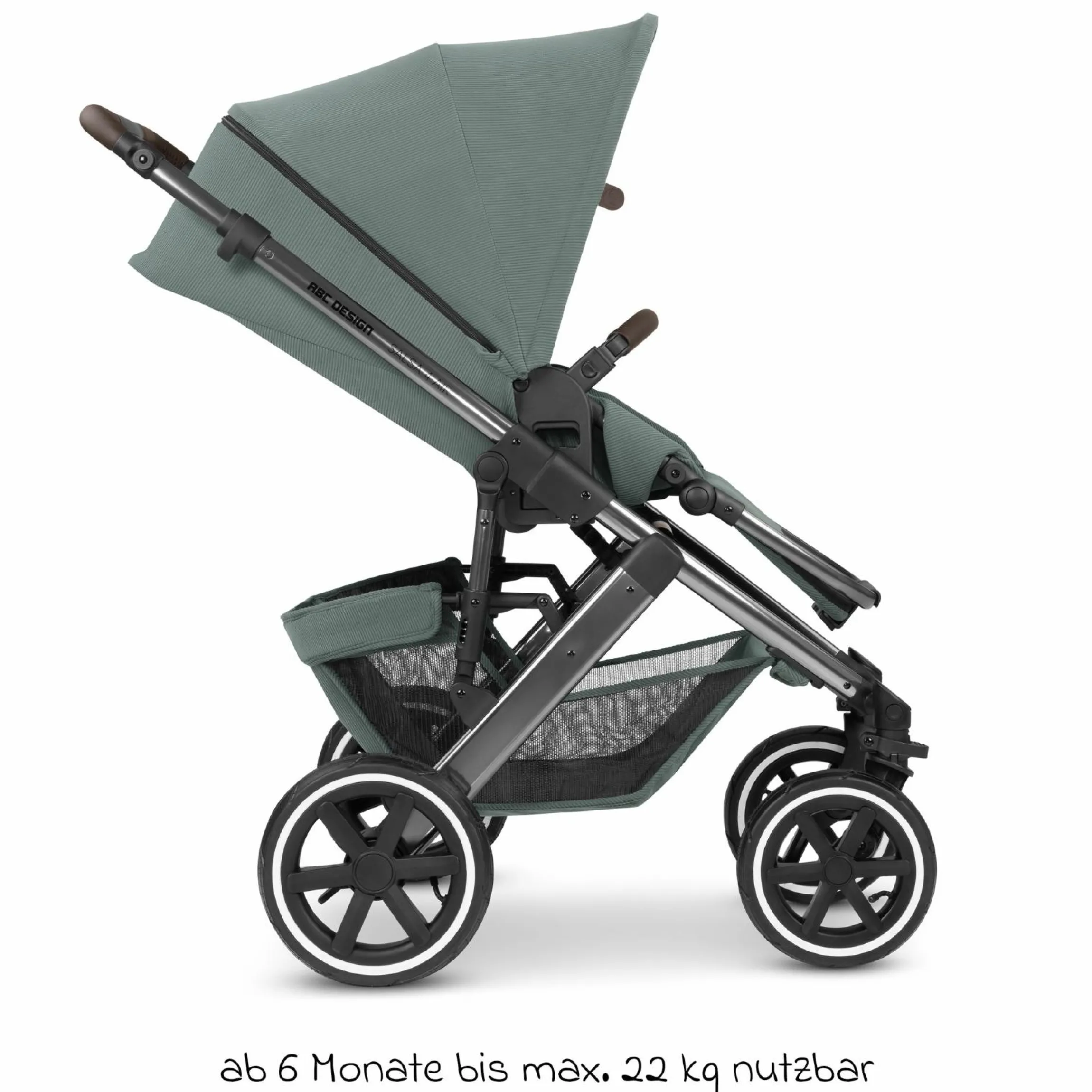 3in1 Kinderwagen-Set Salsa 4 Air - inkl. Babywanne, Babyschale Tulip, Sportsitz mit XXL Zubehörpaket - Aloe