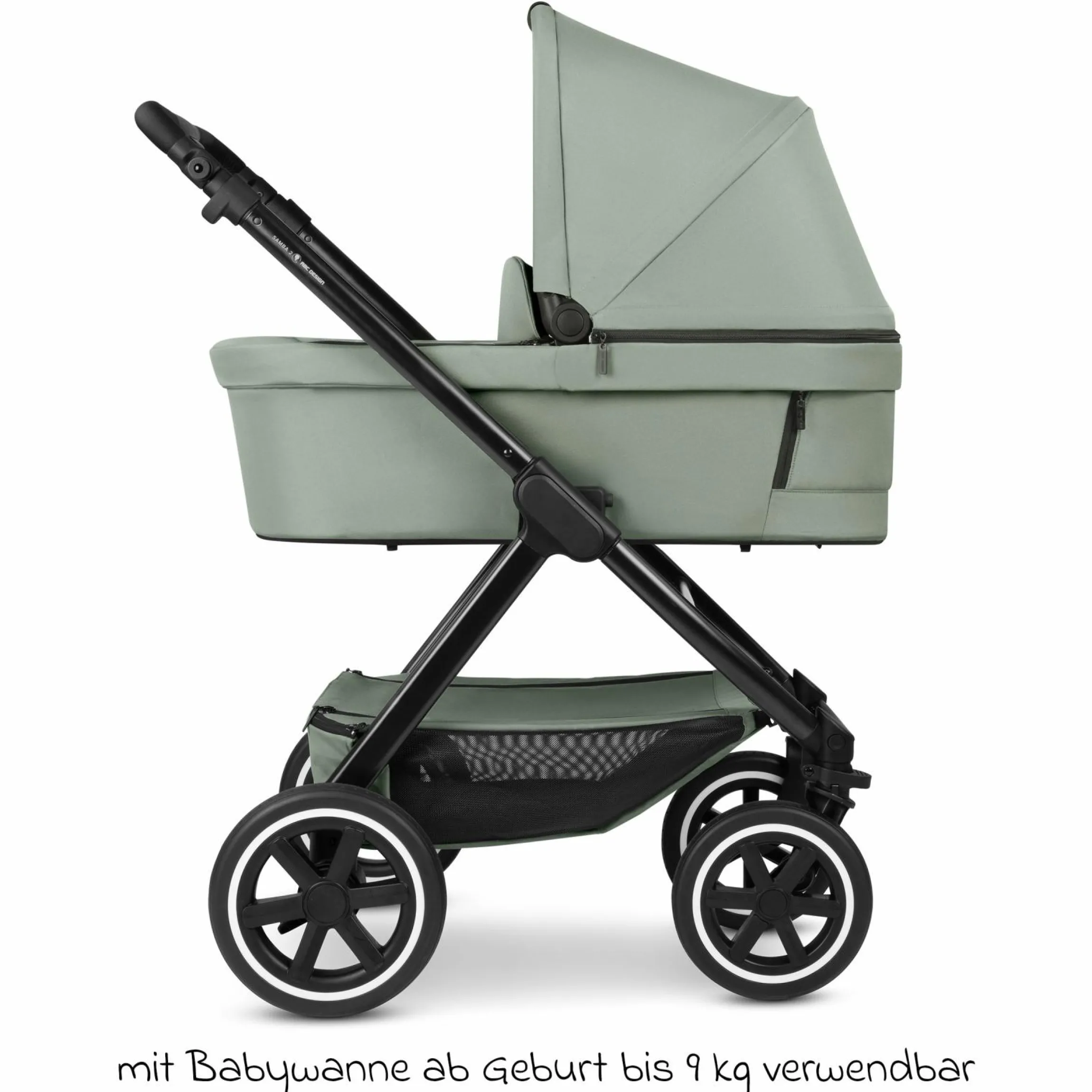 3in1 Kinderwagen-Set Samba 2 - inkl. Babywanne, Autositz Pebble Pro, Sportsitz mit XXL Zubehörpaket - Pine