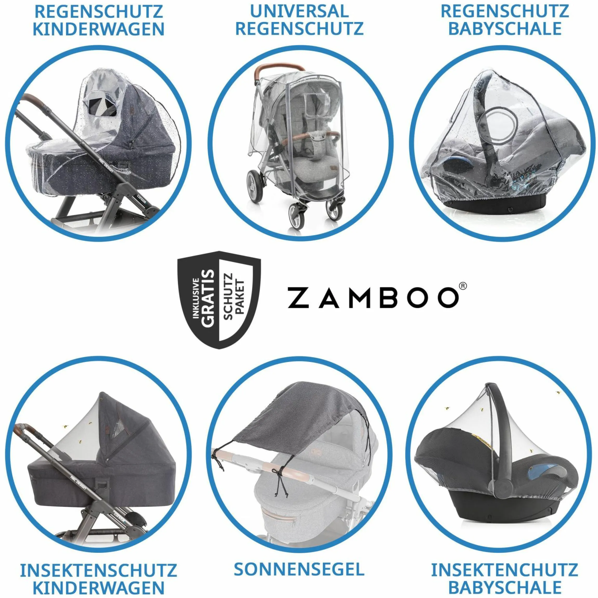 3in1 Kinderwagen-Set Samba inkl. Babywanne, Babyschale Tulip, Sportsitz & XXL Zubehörpaket - Pine