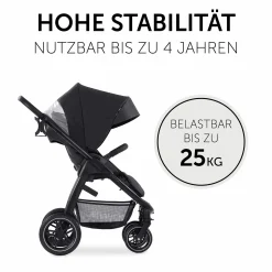 3in1 Kinderwagen-Set Saturn R Trio Set inkl. i-Size Babyschale & XXL Zubehörpaket - Melange Black