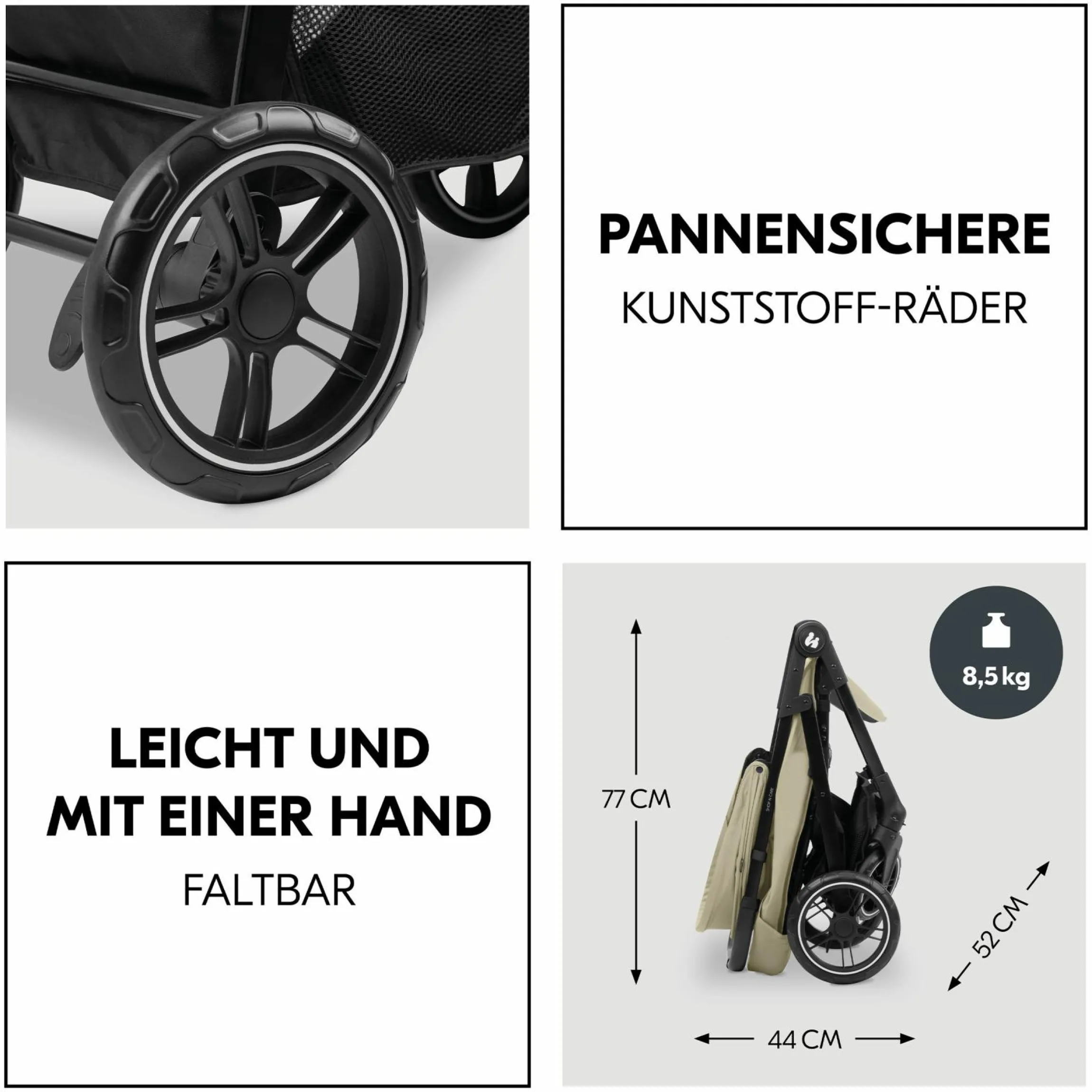 3in1 Kinderwagen-Set Shop N Care Trio Set inkl. Babyschale Drive N Care - Olive