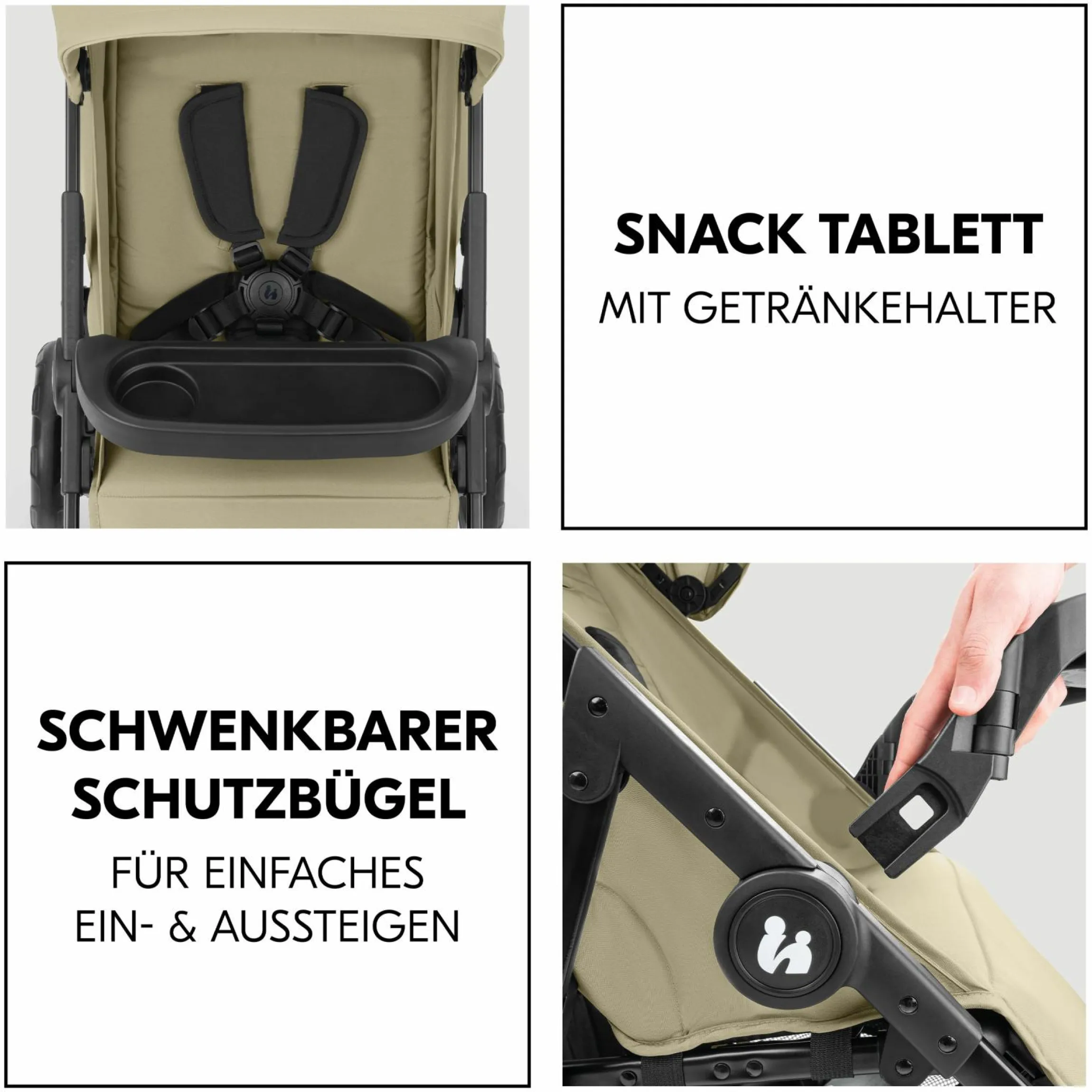 3in1 Kinderwagen-Set Shop N Care Trio Set inkl. Babyschale Drive N Care - Olive
