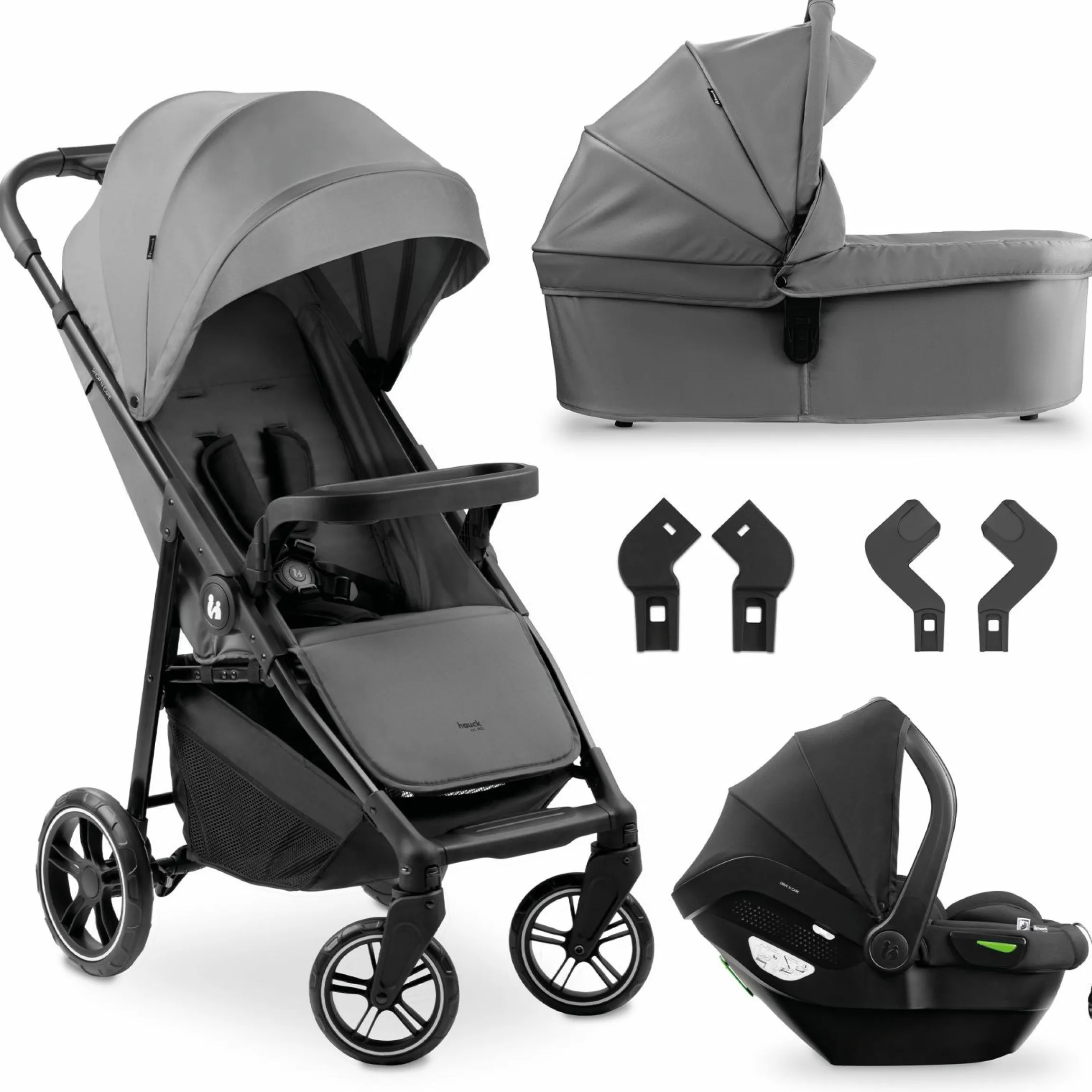 3in1 Kinderwagen-Set Shop N Care Trio Set inkl. Babyschale Drive N Care - Grey