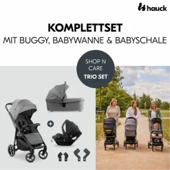3in1 Kinderwagen-Set Shop N Care Trio Set inkl. Babyschale Drive N Care - Grey