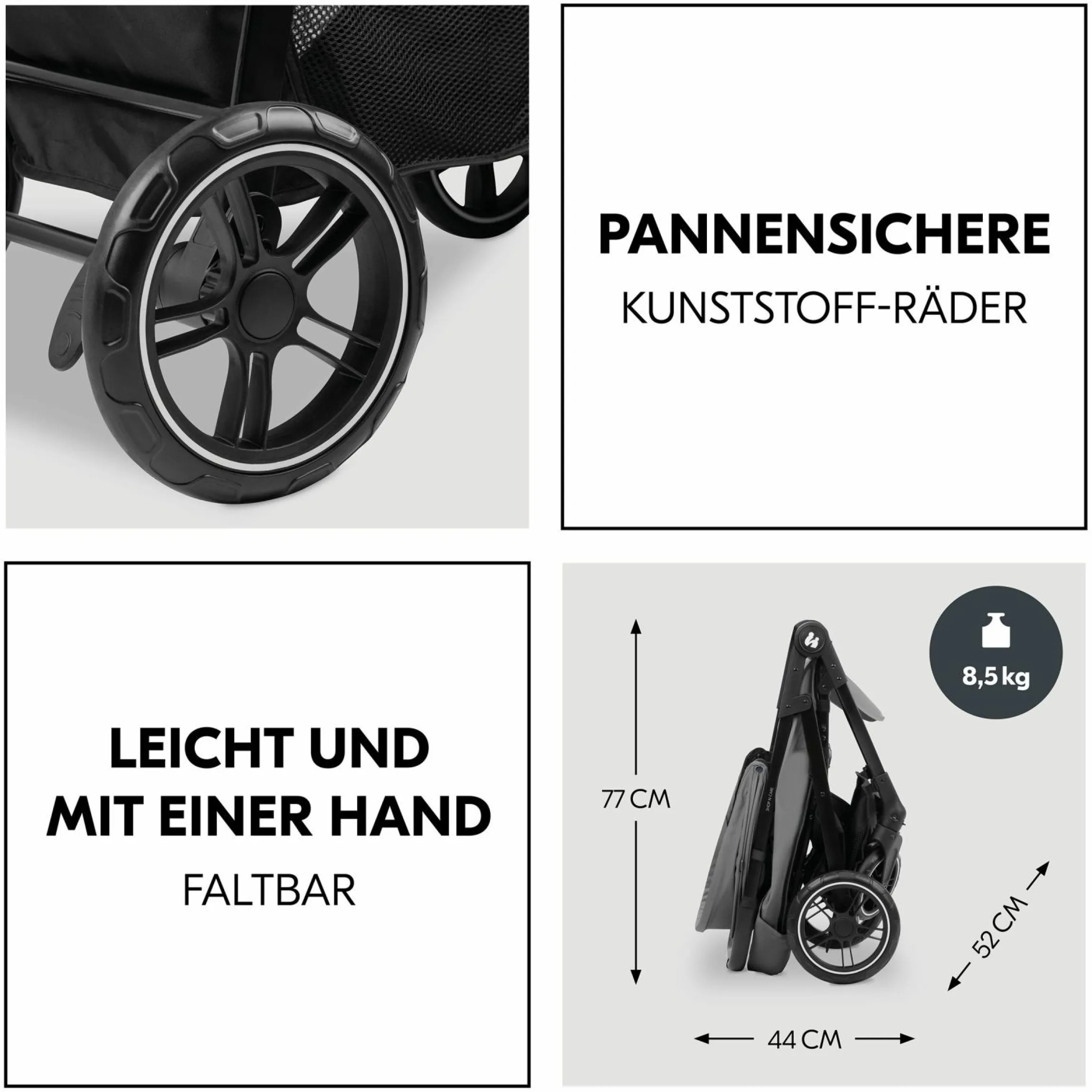 3in1 Kinderwagen-Set Shop N Care Trio Set inkl. Babyschale Drive N Care - Grey