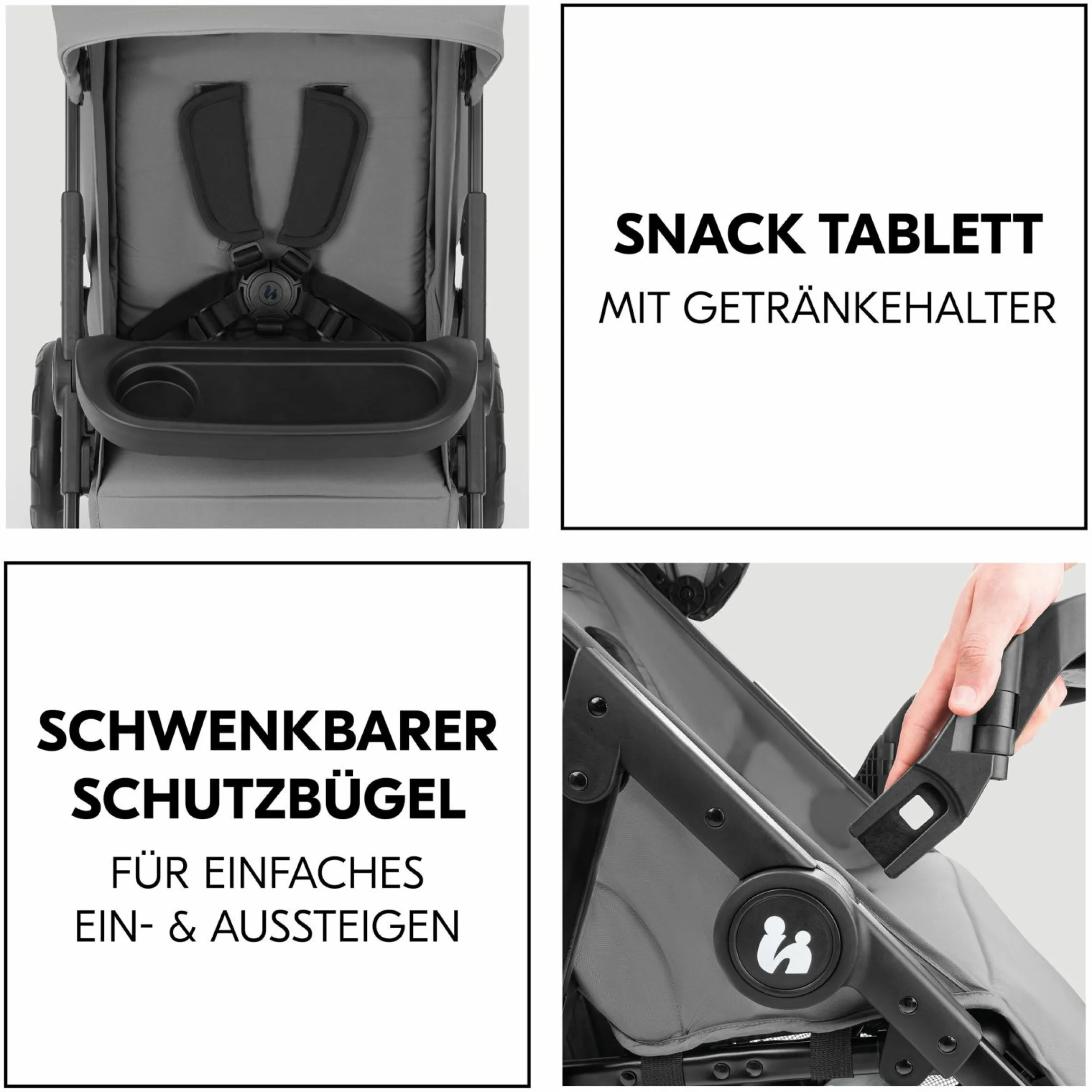3in1 Kinderwagen-Set Shop N Care Trio Set inkl. Babyschale Drive N Care - Grey