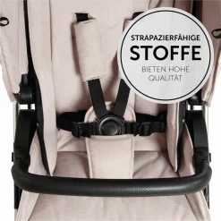 3in1 Kinderwagen-Set Vision X Trio Set Black - inkl. i-Size Babyschale Drive N Care & XXL Zubehörpaket - Melange Beige