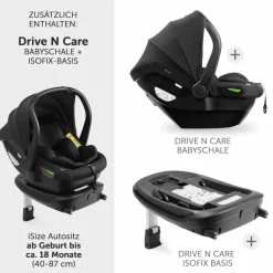 4in1 Kinderwagen-Set Vision X Trio Set - inkl. i-Size Babyschale & Isofix Base & XXL Zubehörset - Melange Beige