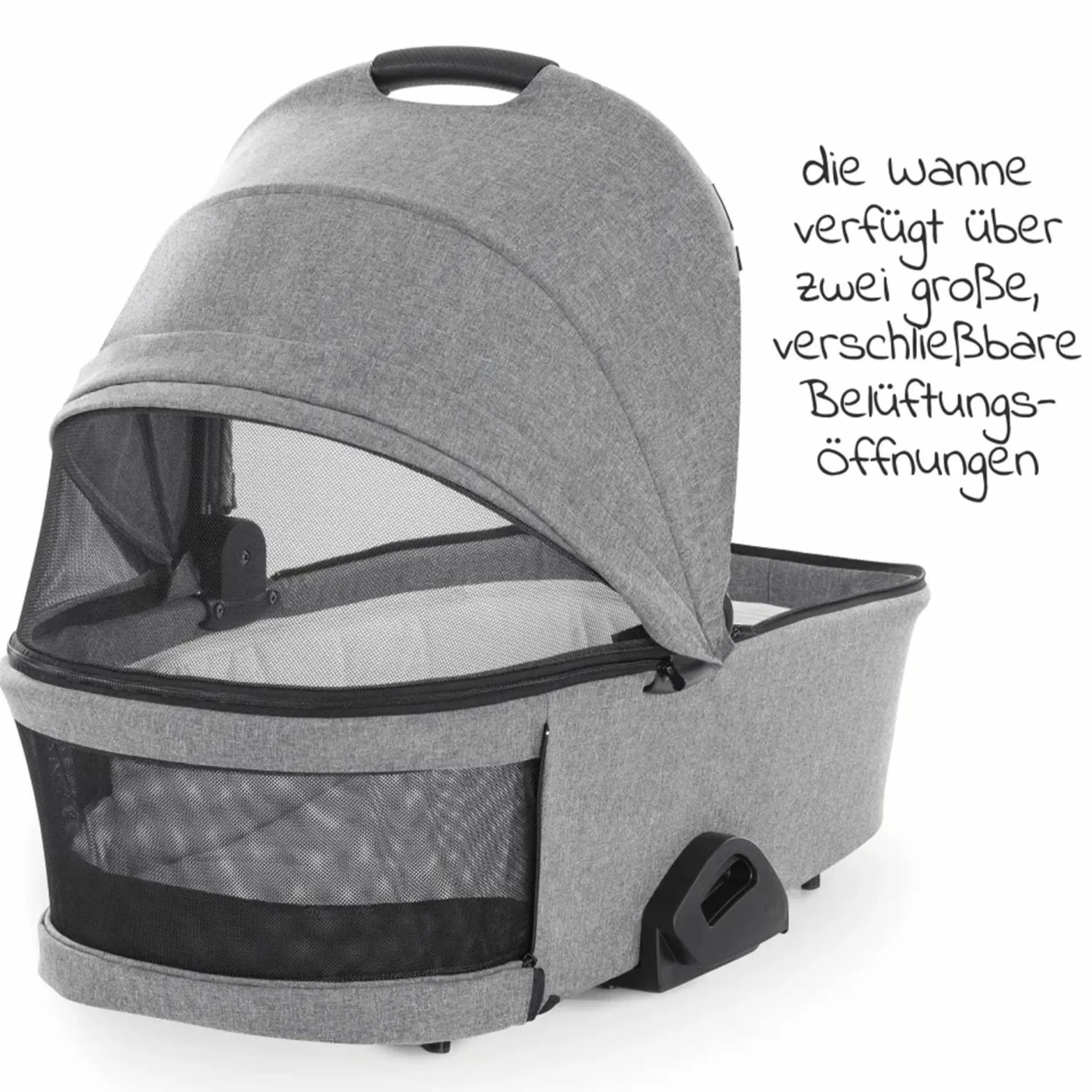 4in1 Kinderwagen-Set Vision X Trio Set - inkl. i-Size Babyschale & Isofix Base & XXL Zubehörset - Melange Grey