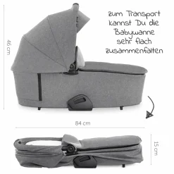 4in1 Kinderwagen-Set Vision X Trio Set - inkl. i-Size Babyschale & Isofix Base & XXL Zubehörset - Melange Grey