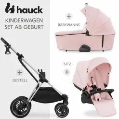 4in1 Kinderwagen-Set Vision X Trio Set inkl. Maxi-Cosi i-Size Pebble Pro & Isofix Basis FamilyFix3 & XXL Zubehörset - Melange Rose