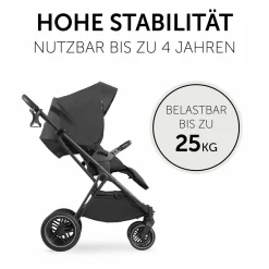 3in1 Kinderwagen-Set Vision X Trio Set Black - inkl. i-Size Babyschale Drive N Care & XXL Zubehörpaket - Melange Black