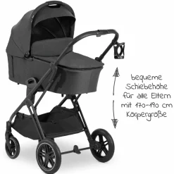 4in1 Kinderwagen-Set Vision X Trio Set - inkl. i-Size Babyschale & Isofix Base & XXL Zubehörset - Melange Black
