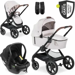 3in1 Kinderwagen-Set Walk N Care Trio Set inkl. i-Size Babyschale Drive N Care & XXL Zubehörpaket - Beige