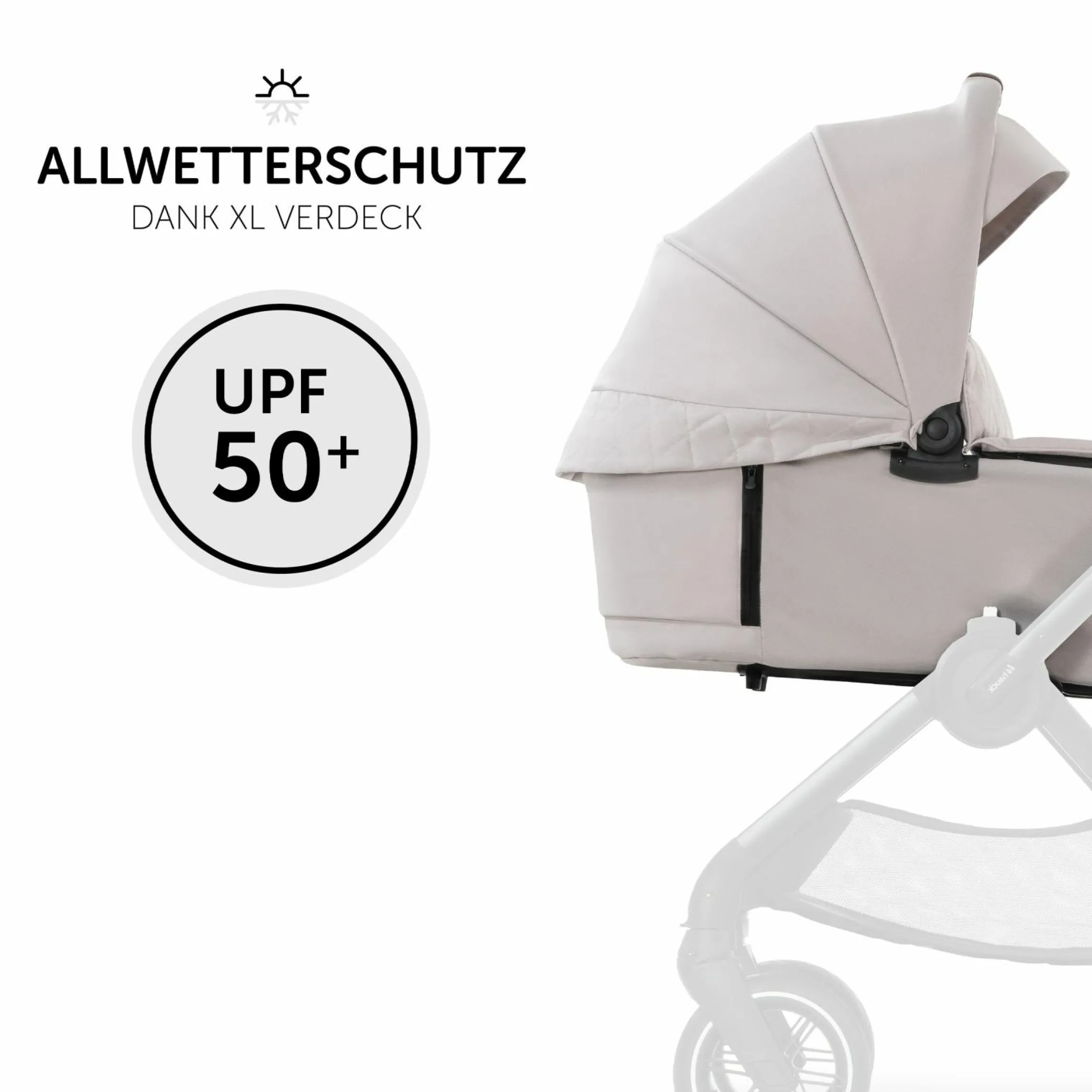 3in1 Kinderwagen-Set Walk N Care Trio Set inkl. i-Size Babyschale Drive N Care & XXL Zubehörpaket - Beige