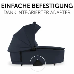 3in1 Kinderwagen-Set Walk N Care Trio Set inkl. i-Size Babyschale Drive N Care & XXL Zubehörpaket - Dark Navy Blue