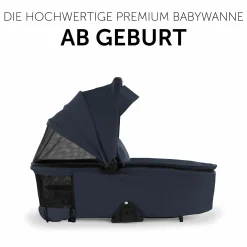 4in1 Kinderwagen-Set Walk N Care Trio Set inkl. i-Size Babyschale & Isofix Base & XXL Zubehörset - Dark Navy Blue