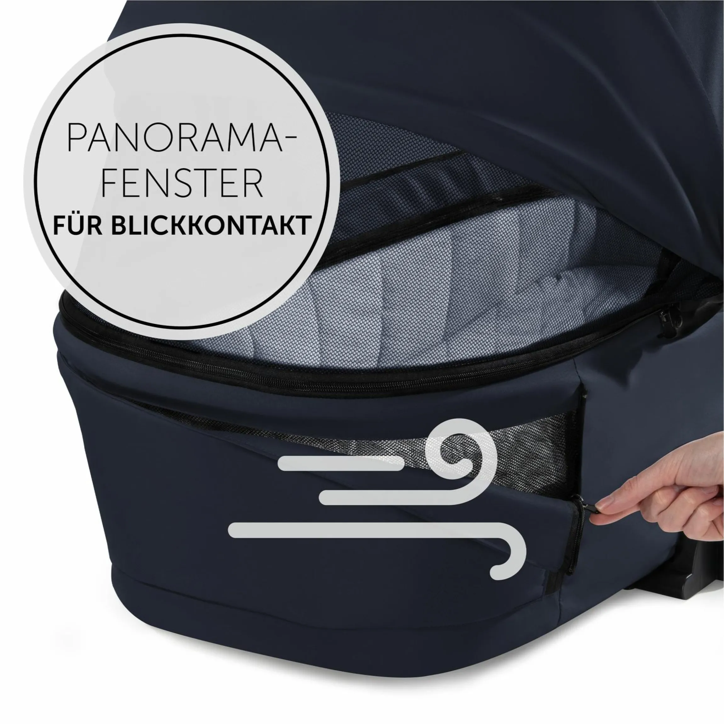 4in1 Kinderwagen-Set Walk N Care Trio Set inkl. i-Size Babyschale & Isofix Base & XXL Zubehörset - Dark Navy Blue
