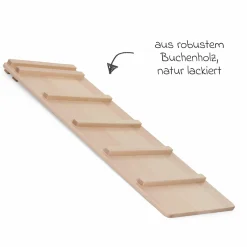 2in1 Kletterleiter & Rutsche für Littlefoot Lernturm und Kletterdreieck - Natur lackiert