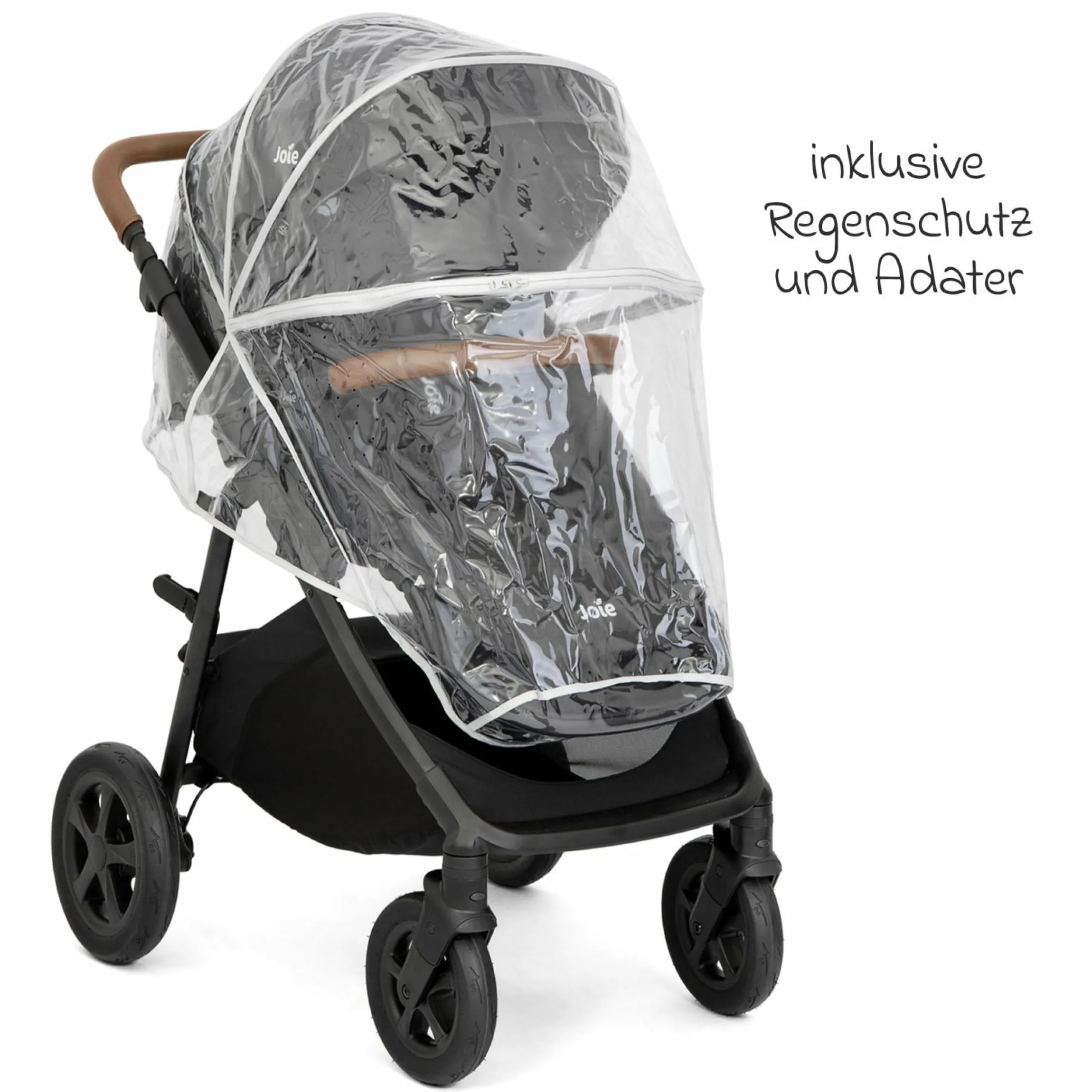 2in1 Kombi-Kinderwagen Alore bis 22 kg belastbar mit Babywanne Ramble XL, Liegeposition, umsetzbarer & höhenverstellbarer Sportsitz, Teleskop-Schieber inkl. Adapter & Regenschutz - Shale - Kollektion 2025