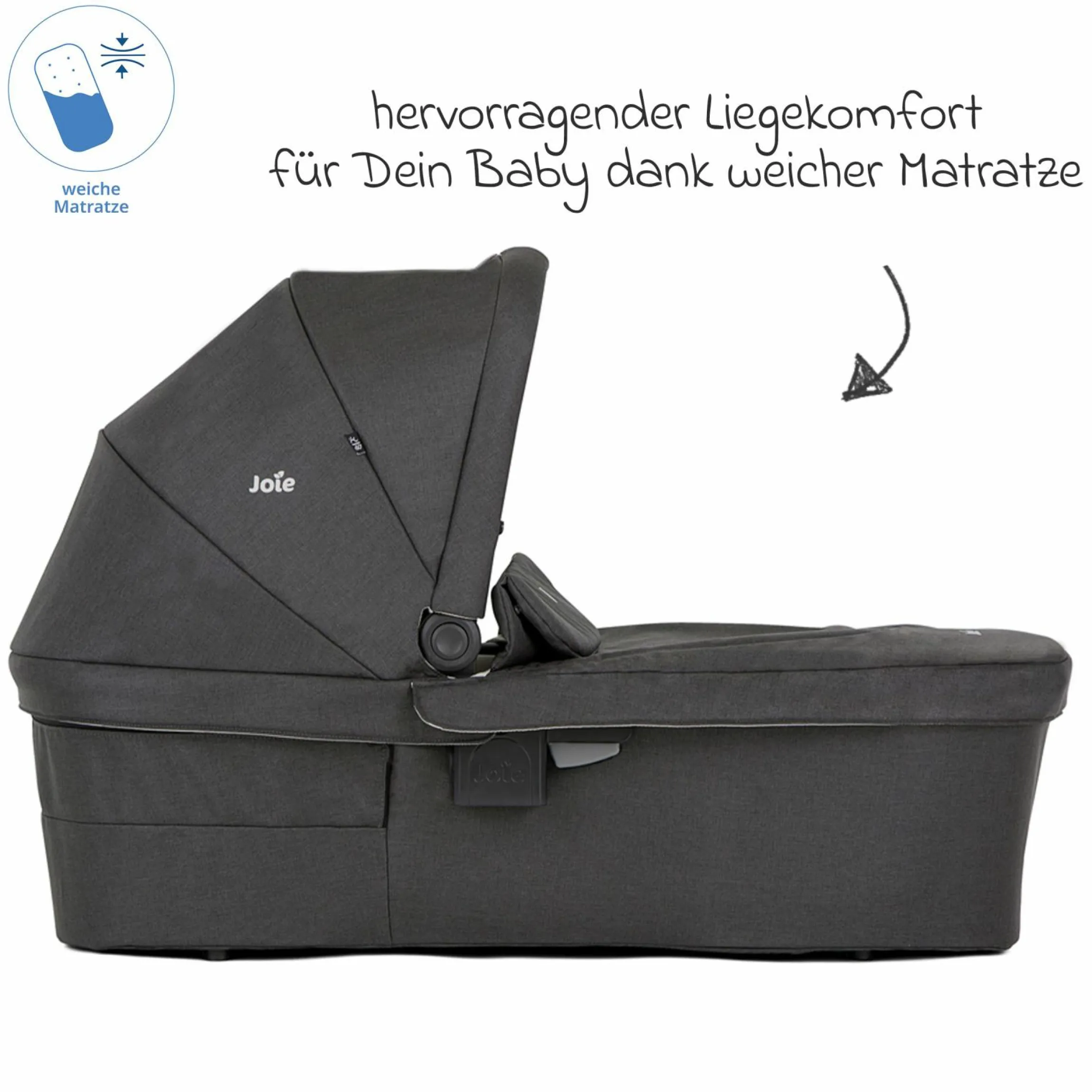 2in1 Kombi-Kinderwagen Alore bis 22 kg belastbar mit Babywanne Ramble XL, Liegeposition, umsetzbarer & höhenverstellbarer Sportsitz, Teleskop-Schieber inkl. Adapter & Regenschutz - Shale - Kollektion 2025