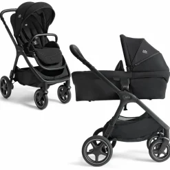 2in1 Kombi-Kinderwagen Finiti bis 22 kg belastbar mit Babywanne Ramble XL, Teleskopschieber, umsetzbare Sitzeinheit, inkl. Adapter & Regenverdeck - Signature - Eclipse