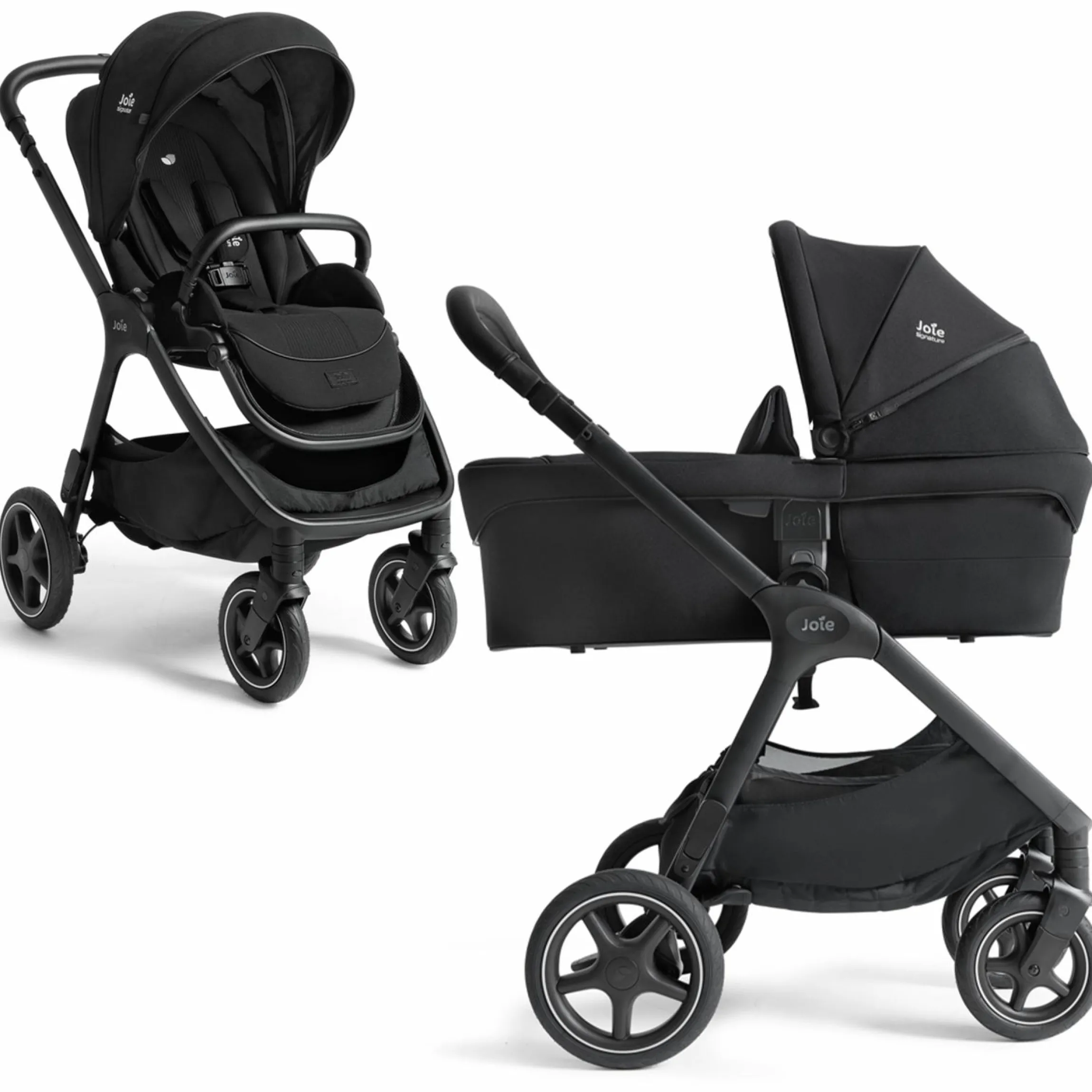 2in1 Kombi-Kinderwagen Finiti bis 22 kg belastbar mit Babywanne Ramble XL, Teleskopschieber, umsetzbare Sitzeinheit, inkl. Adapter & Regenverdeck - Signature - Eclipse