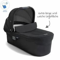 2in1 Kombi-Kinderwagen Finiti bis 22 kg belastbar mit Babywanne Ramble XL, Teleskopschieber, umsetzbare Sitzeinheit, inkl. Adapter & Regenverdeck - Signature - Eclipse